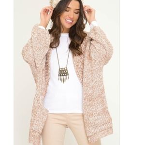She + Sky Camel Cardigan